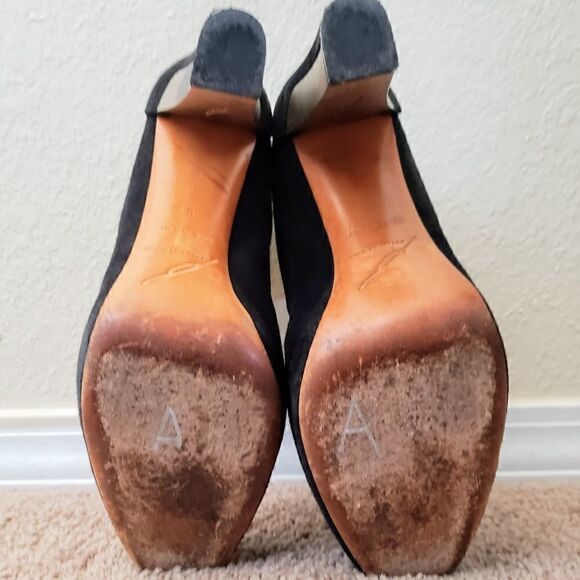 Brian Atwood suede black heeled boots 9 - Picture 8 of 9